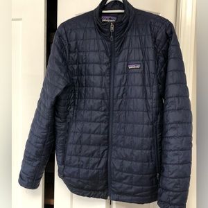 Patagonia Nano Puff jacket, women’s large, classic navy blue